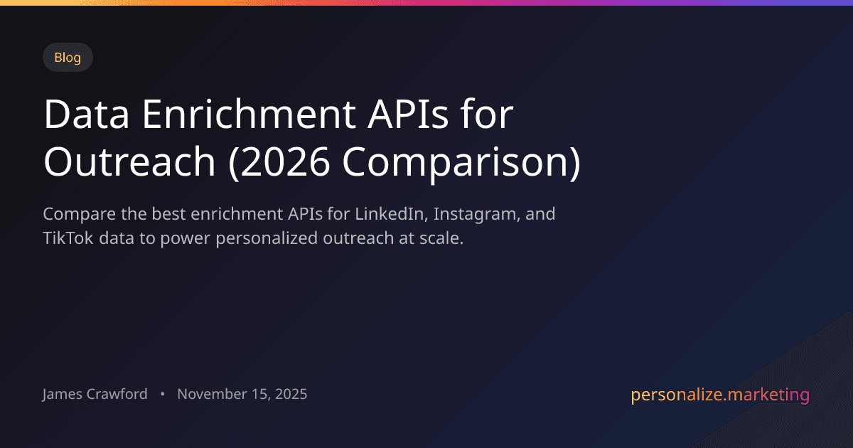 Data Enrichment APIs for Outreach: How to Enrich Leads with Social Data