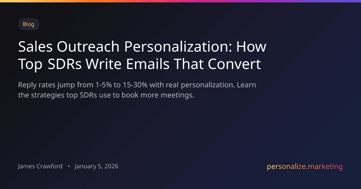 Sales Outreach Personalization: How Top SDRs Write Emails That Convert